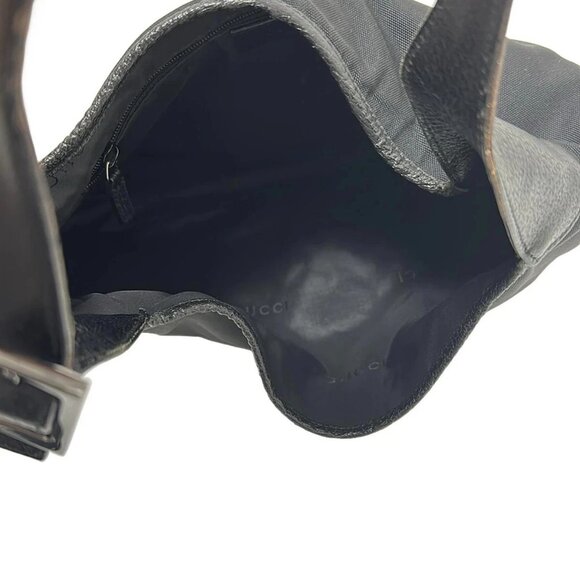 Auth GUCCI Jackie 13306 Black Nylon Leather - Shoulder Bag - Picture 7 of 10